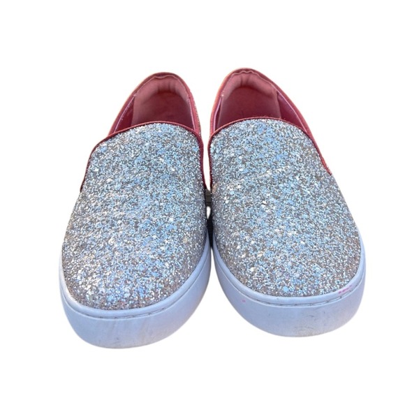 Birdies Glitter Slip On Sneakers Rose Gold Sparkle Comfort Shoes Women - Picture 7 of 12